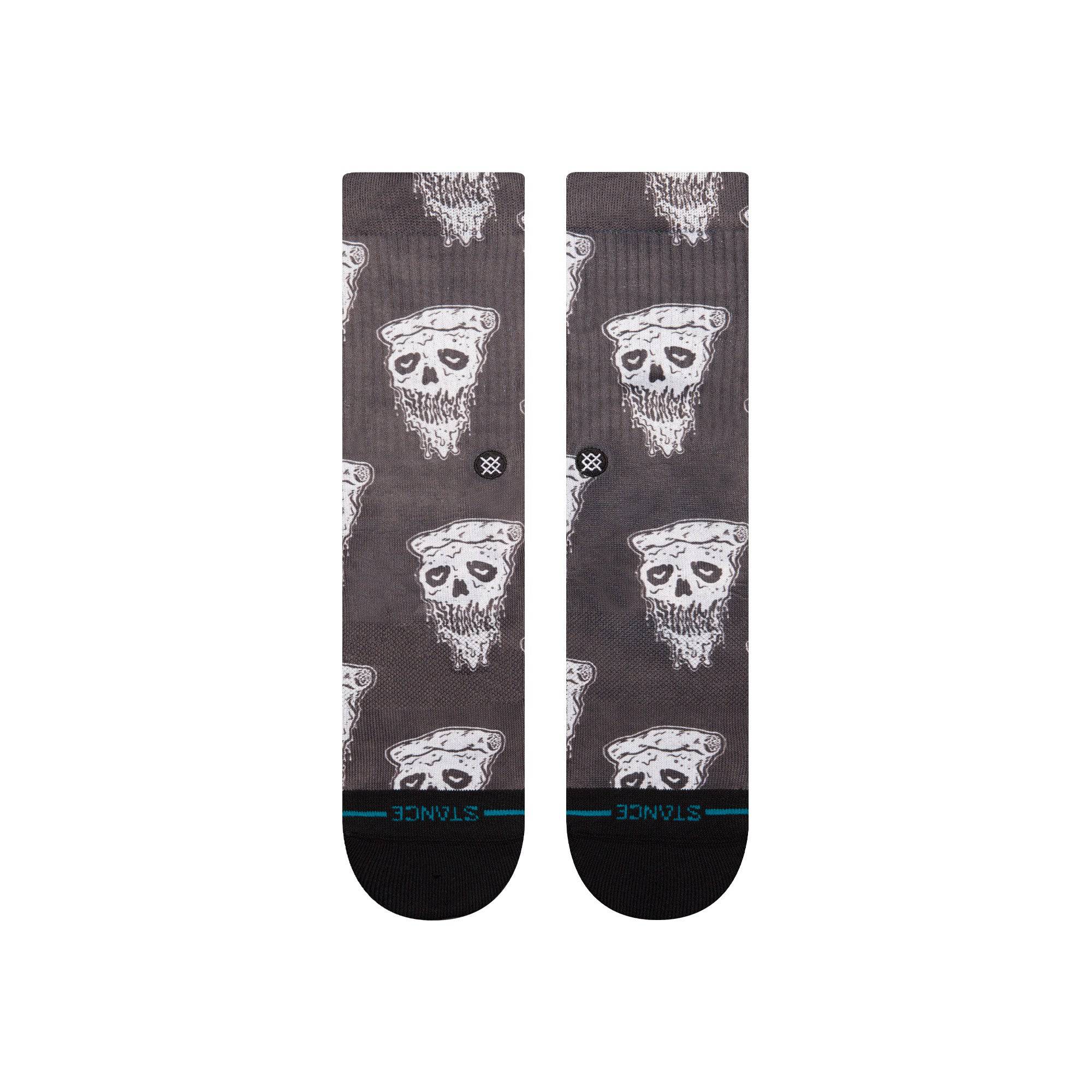 Stance Pizza Face Socks in White Black - M I L O S P O R T