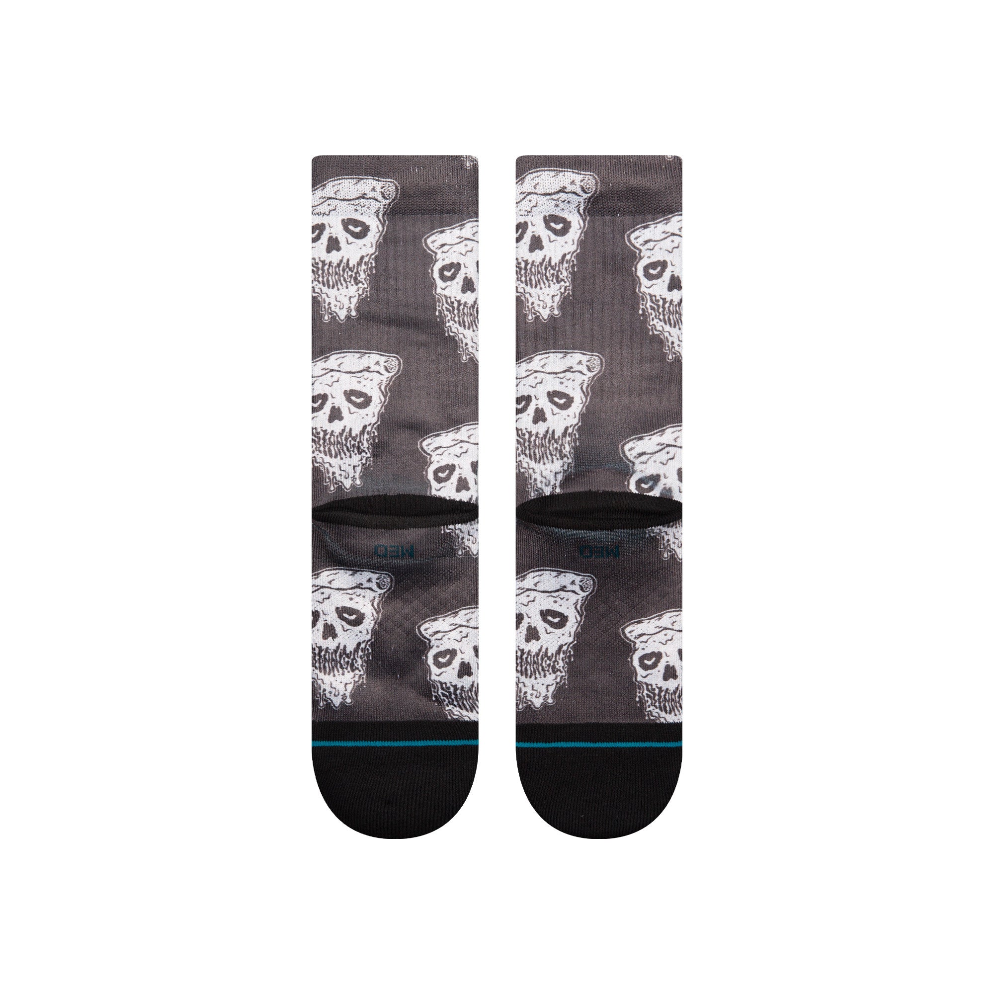 Stance Pizza Face Socks in White Black - M I L O S P O R T