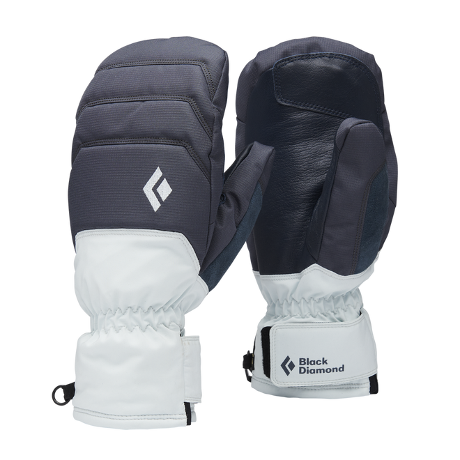 Black Diamond Womens Mission Mx Mitts in Charcoal And Belay Blue 2024 - M I L O S P O R T