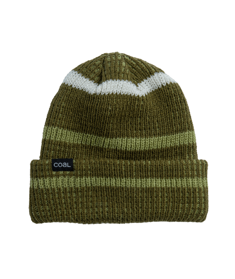Coal Vista Beanie in Olive and Off White - M I L O S P O R T