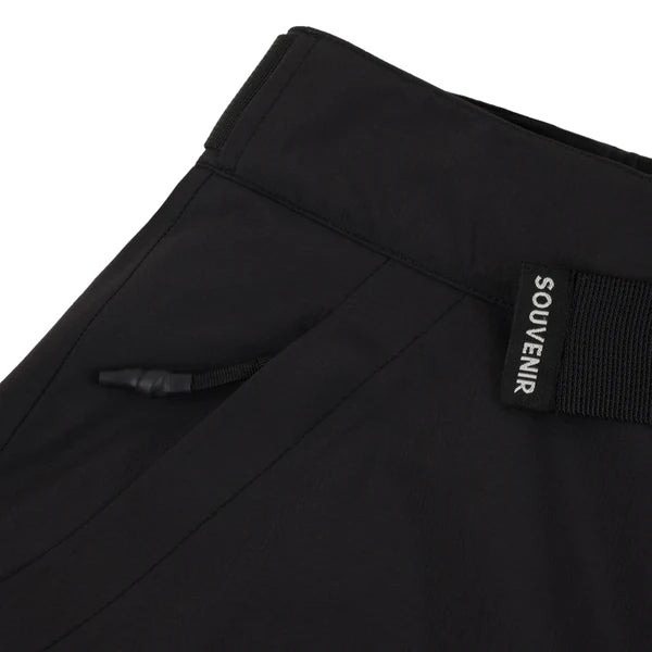 Men's black Souvenir 3 Ply Rip Stop Pant with zipper details, durable ripstop fabric, and a modern casual fit.