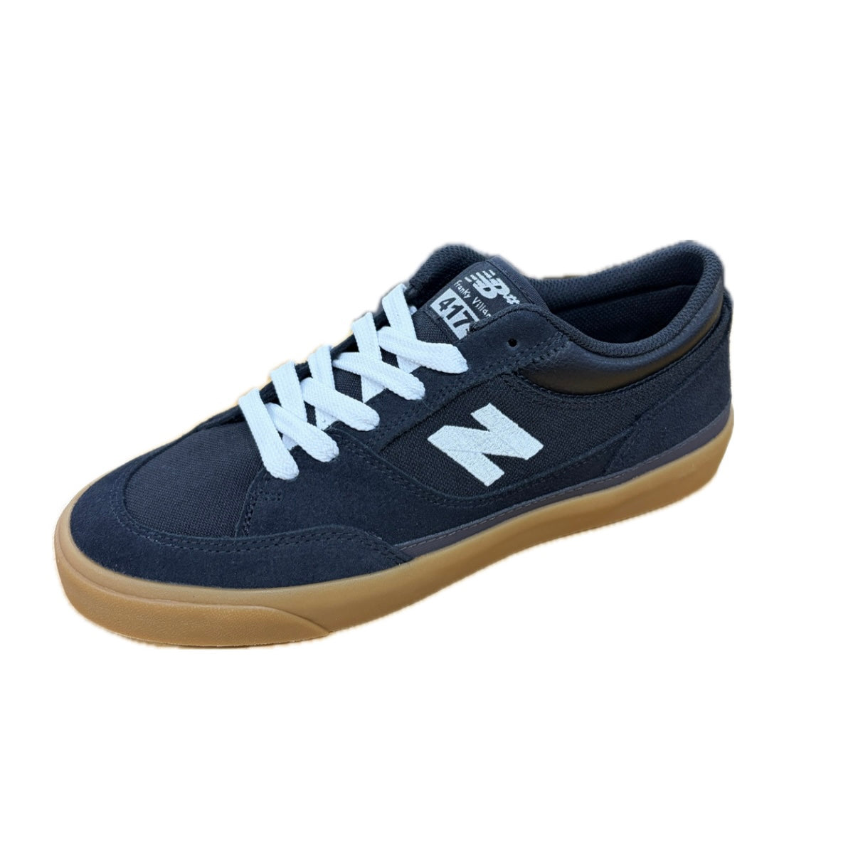New Balance Numeric Franky Villani 417 Low Shoe in Black White and Gum