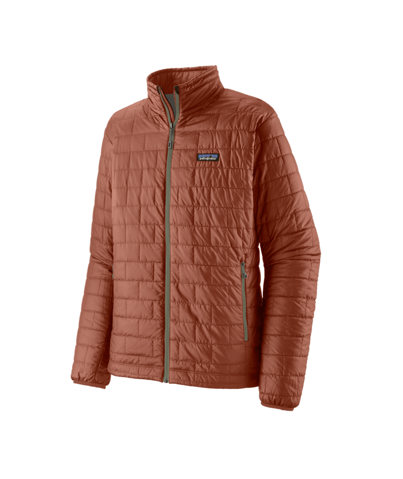 The Patagonia Mens Nano Puff Jacket 2024 in Burl Red