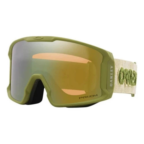 Oakley Line Miner L Snow Goggle with a Matte Black Frame and a Prizm Snow Sage Gold Iridium Lens - M I L O S P O R T