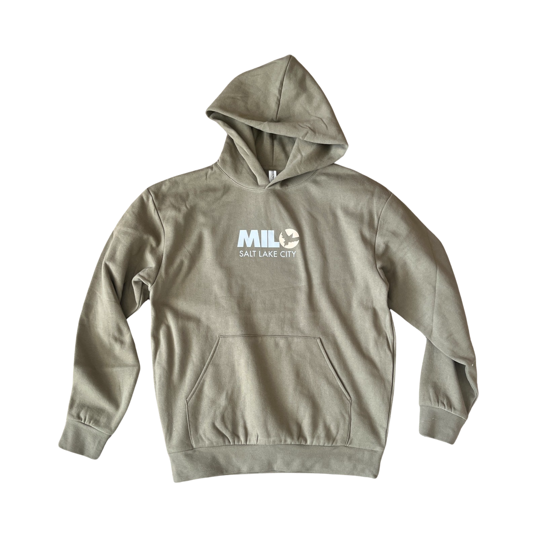 Milosport Club Hooded Sweatshirt in Olive Green and Khaki - M I L O S P O R T