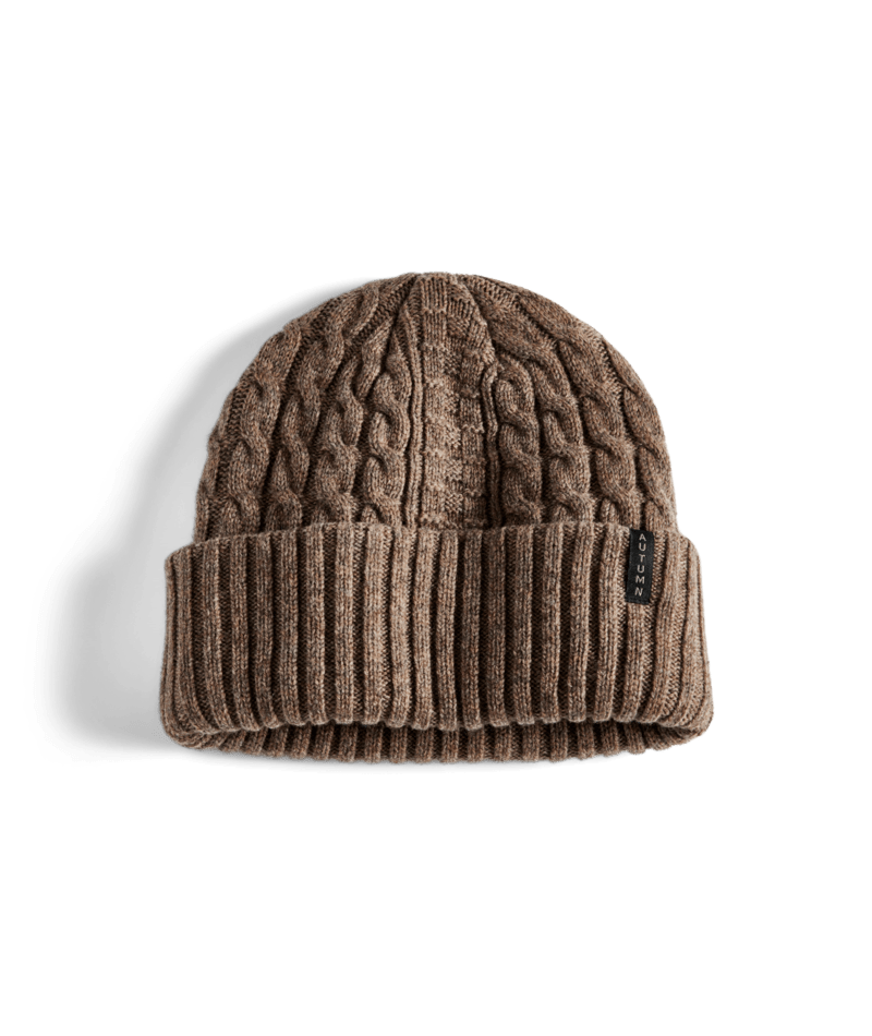 Autumn Wool Cable Knit Beanie in Dirt 2025 - M I L O S P O R T