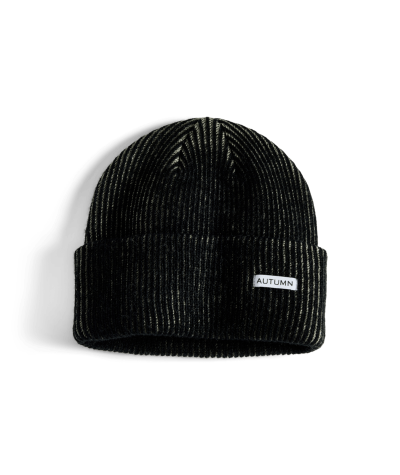 Autumn Select Cord Beanie in Black Grey 2025 - M I L O S P O R T