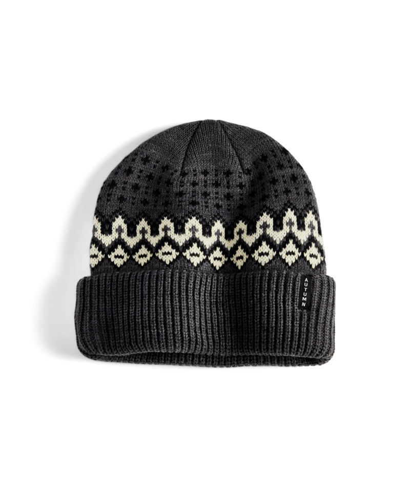 Autumn Select Fairisle Beanie in Charcoal 2025 - M I L O S P O R T