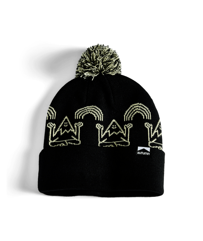 Autumn Surplus Mindful Mtn Pom Beanie in Black 2025 - M I L O S P O R T