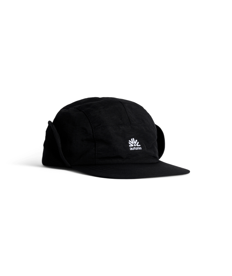 Autumn DWR Flap Cap in Black 2025 - M I L O S P O R T
