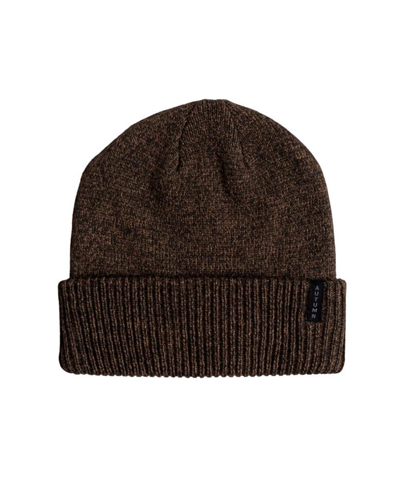 Autumn Balance Beanie 2027 in navy, unisex knit hat with ribbed design, perfect for fall weather, by Autumn.