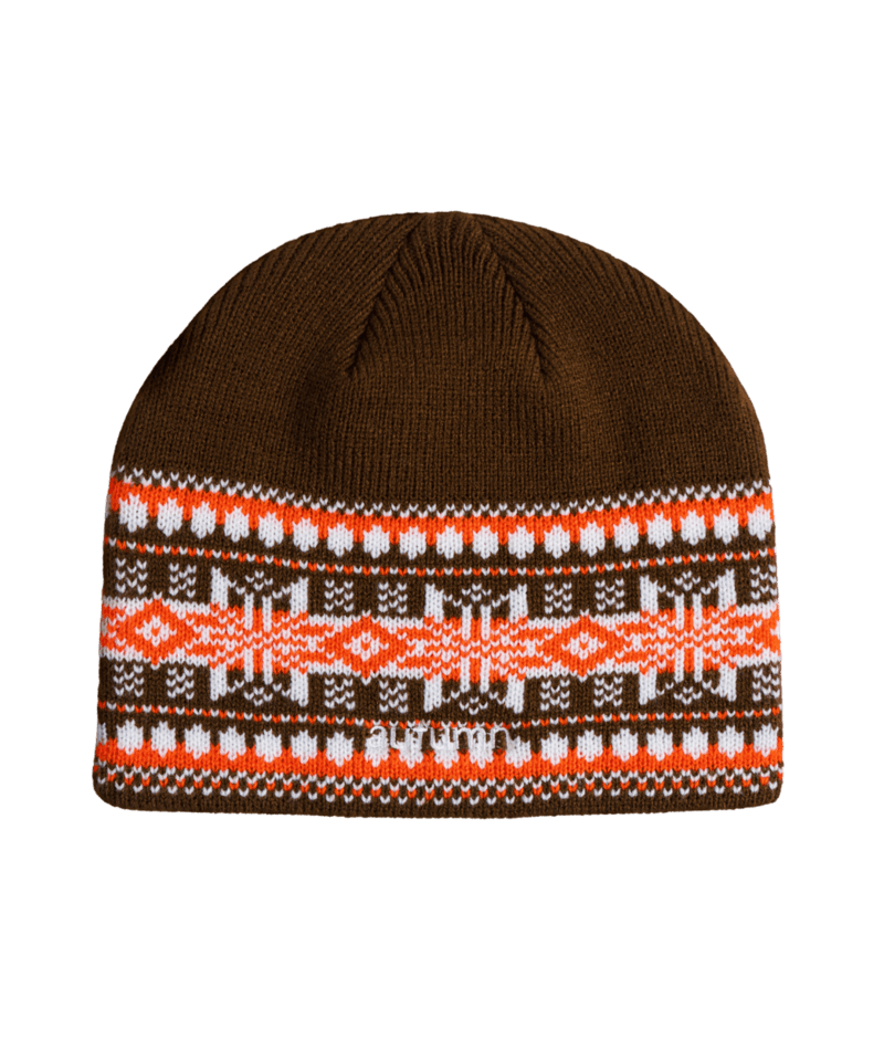 Autumn Warp Beanie 2027 in a warm knit design, suitable for men and women, shown in a cozy, stylish fit.