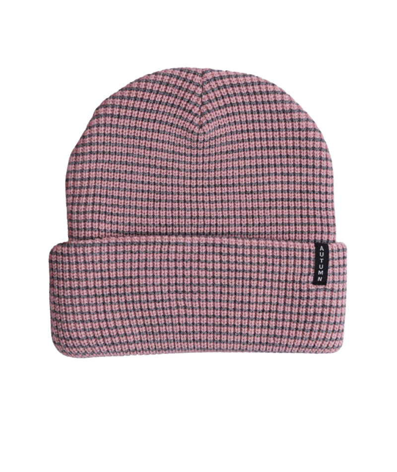 Autumn Stripe Beanie 2027 in vibrant fall colors, stylish knit hat for men and women by Autumn.