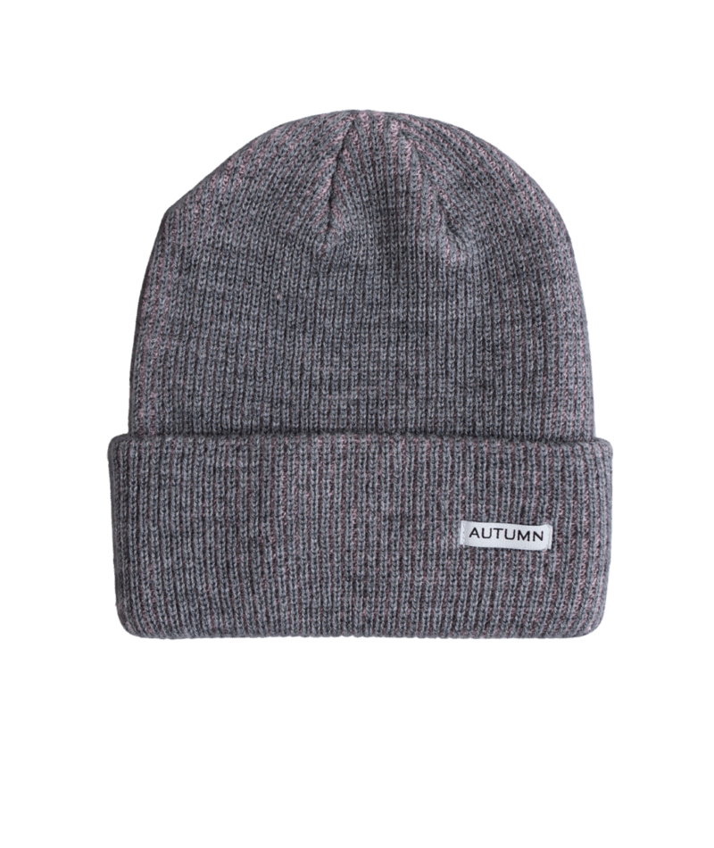 Autumn Cord Beanie 2027 in neutral tones, worn by a model, showcasing its cozy, stylish design for men and women.