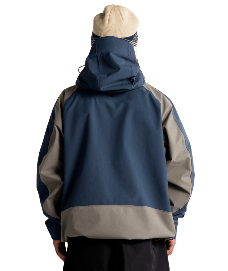 Autumn Crest 3L snow jacket for men and women, waterproof winter outerwear in black with hood and zipper details.