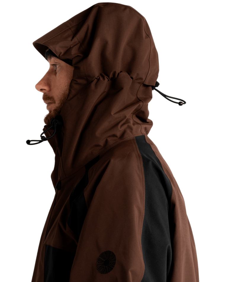 Autumn Crest 3L snow jacket for men and women, waterproof winter outerwear in black with hood and snow-resistant features.