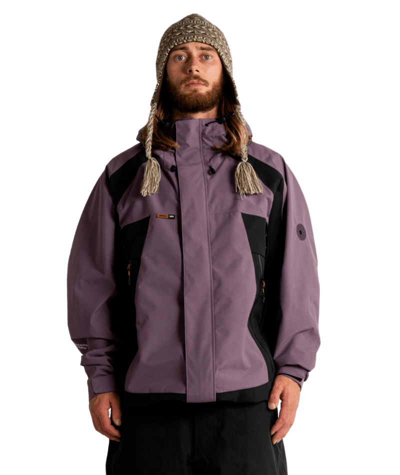 Autumn Crest 3L snow jacket, men's and women's, in winter white with hood and snow-resistant fabric, outdoor winter apparel.