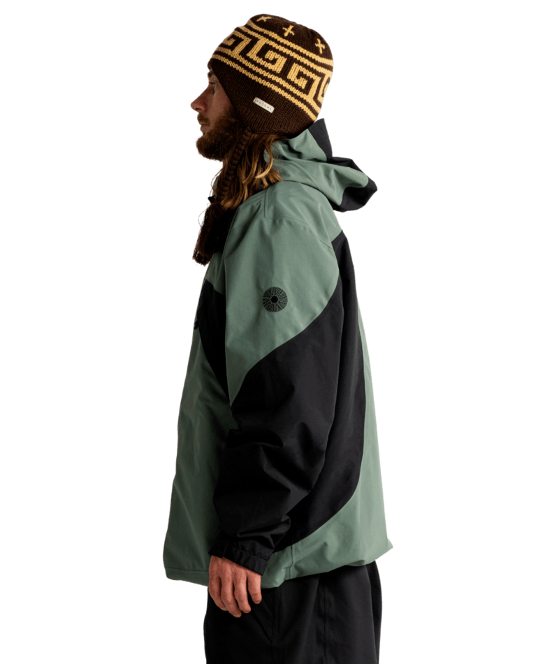 Autumn Camber 3L snow jacket for men and women, waterproof winter jacket with hood, black color, designed for cold weather.