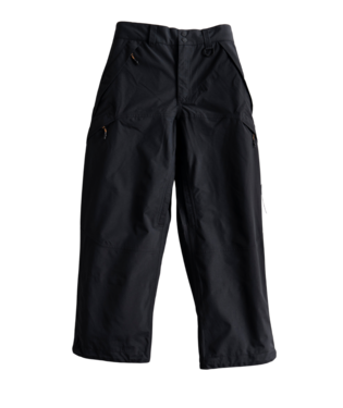 Autumn Shadow 3L snow pant for men and women, black waterproof ski pants, detailed close-up showing fabric and design features.