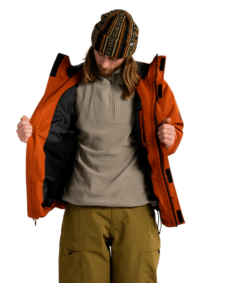Autumn Scale insulated snow jacket for men and women, featuring a winter-ready design with insulated and waterproof fabric.
