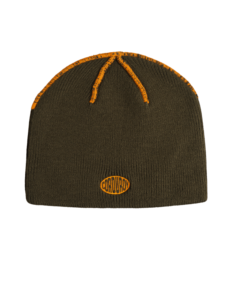 Autumn Brand Skully Beanie in black, unisex men's and women's knit hat with skull design, cozy and stylish for fall.