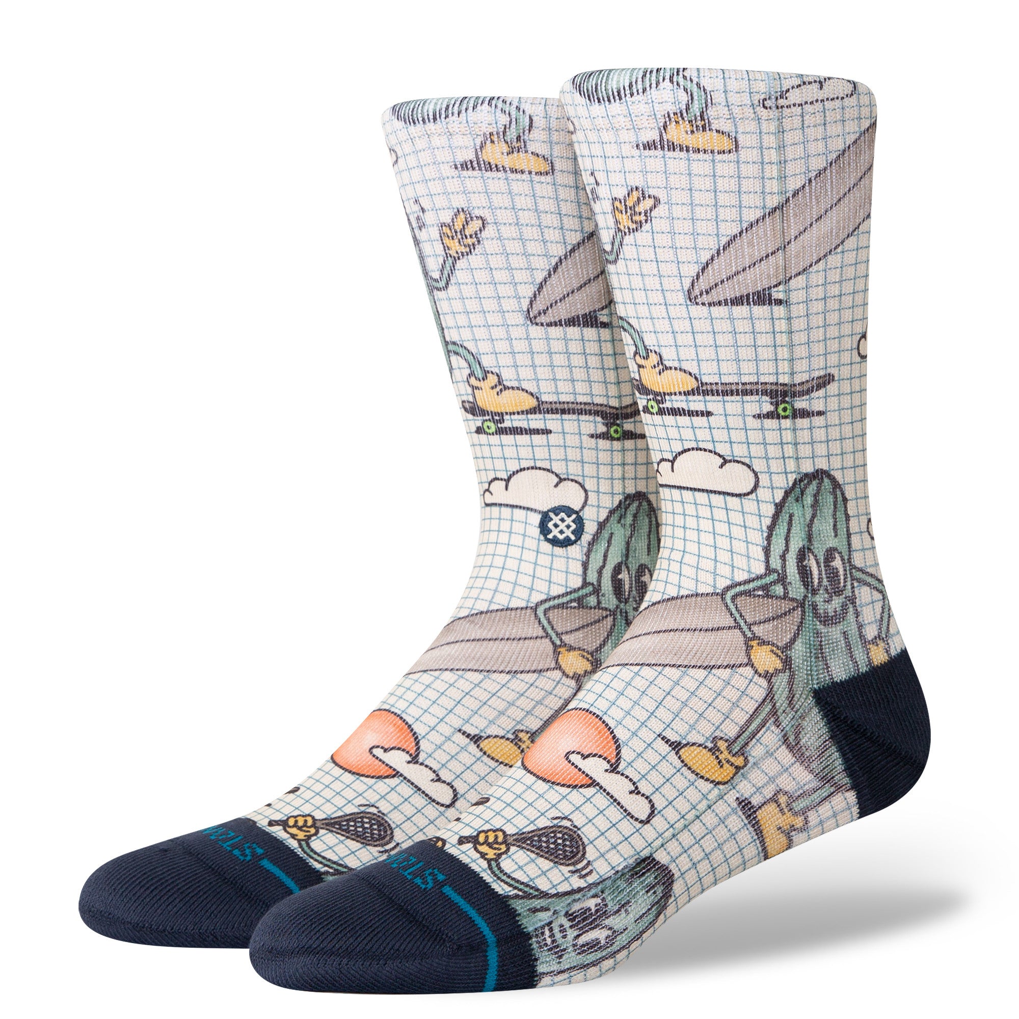 Stance Feeling Pickled Crew Socks in Cream - M I L O S P O R T