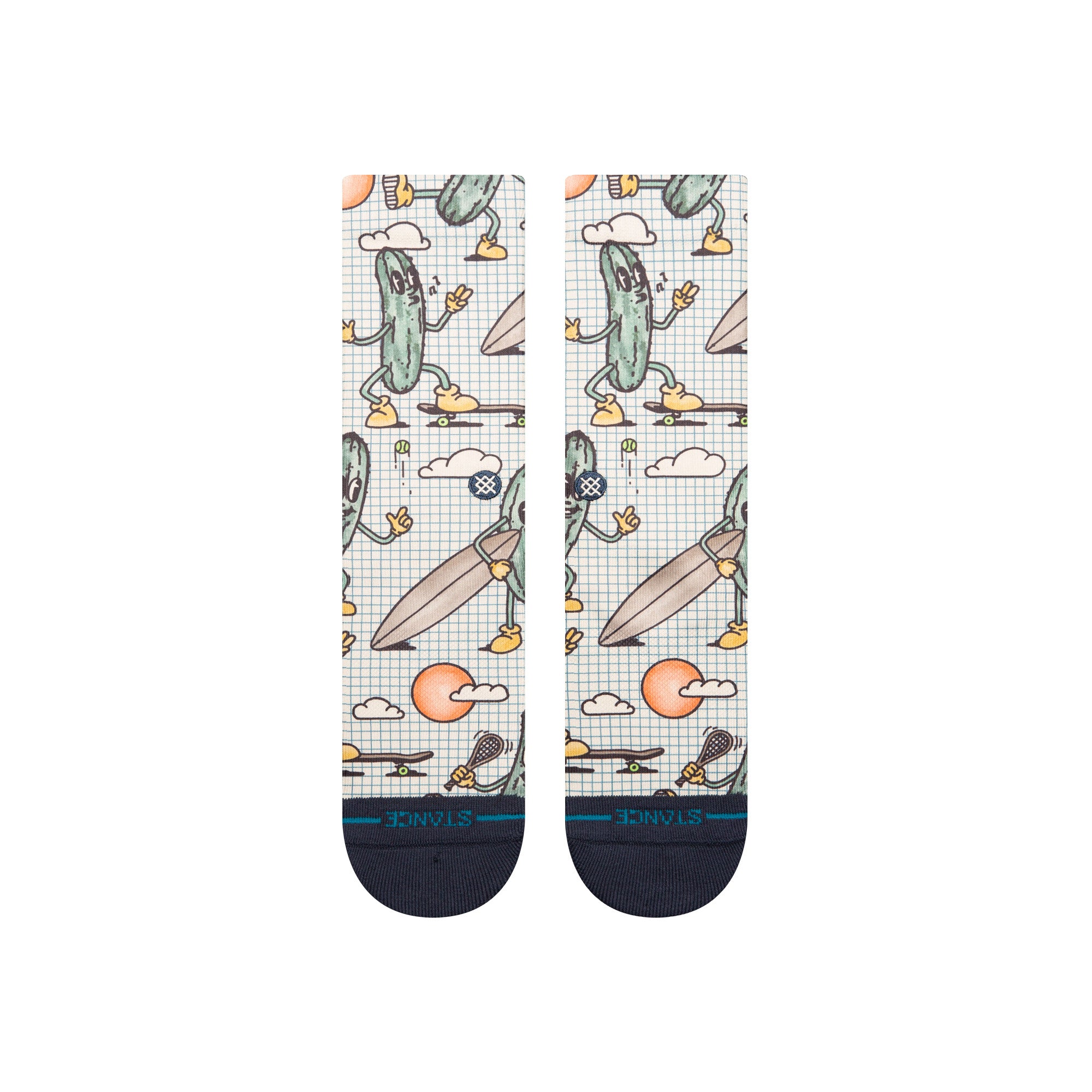 Stance Feeling Pickled Crew Socks in Cream - M I L O S P O R T