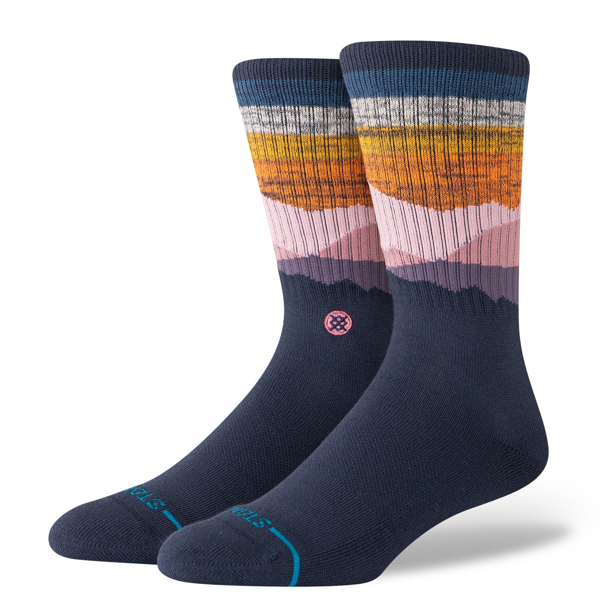 Stance Saddleback Crew Socks in Navy - M I L O S P O R T