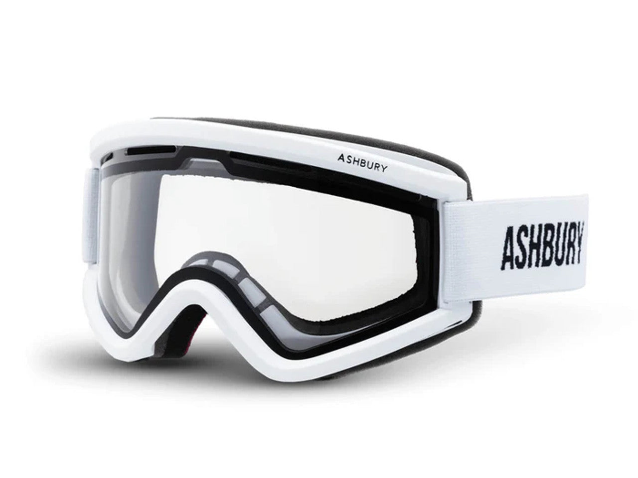 Ashbury Staple Snow Goggle with a White Frame and a Clear Lens 2025 - M I L O S P O R T