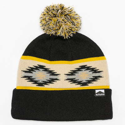 Autumn Blanket Pom Beanie in Black 2024 - M I L O S P O R T