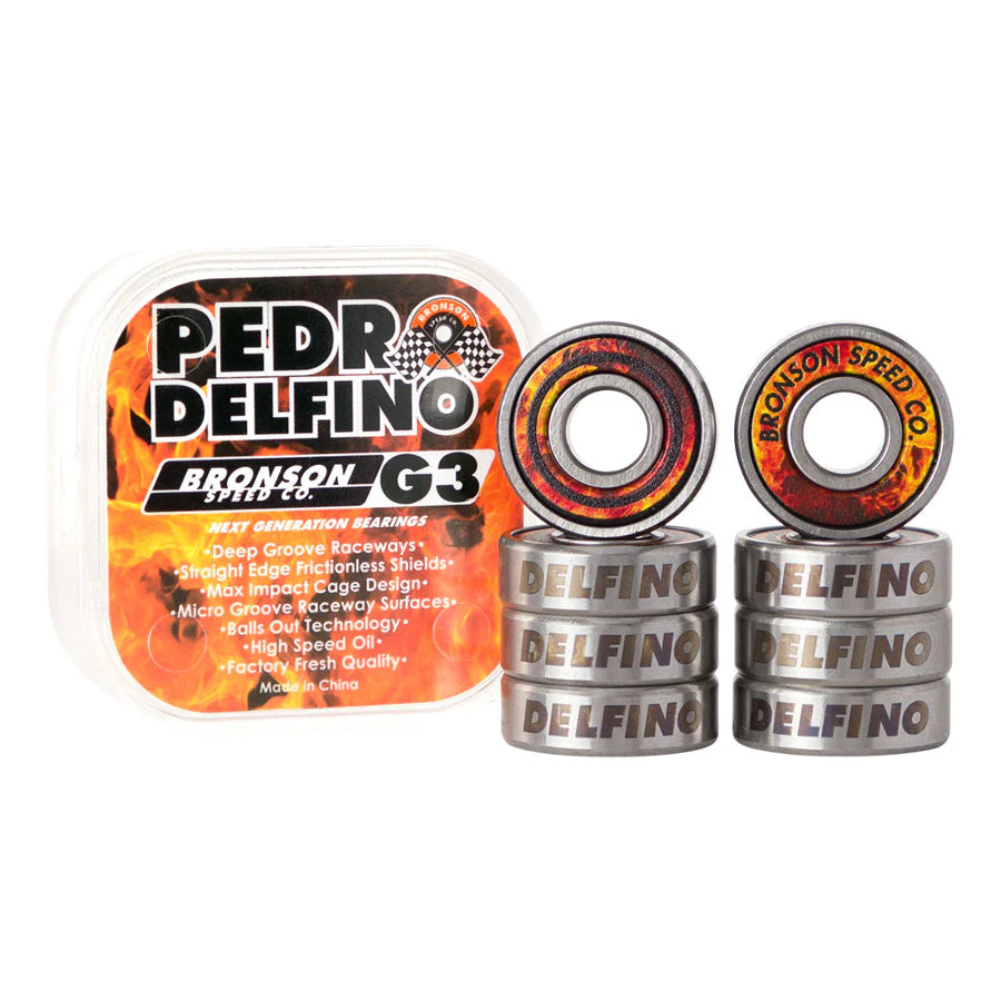 Bronson Speed Co Pedro Delfino Pro G3 Skateboard Bearing Milosport