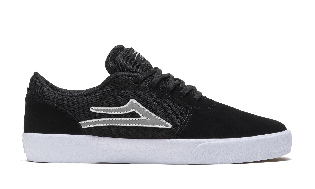 Lakai Cardiff Skate Shoe in Black and Grey Suede - M I L O S P O R T