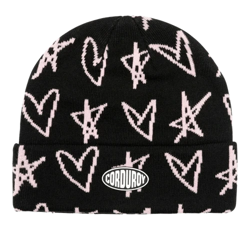 Corduroy Cupid Beanie in Black 2024 - M I L O S P O R T