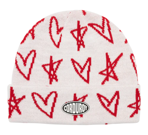 Corduroy Cupid Beanie in White 2024 - M I L O S P O R T