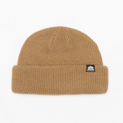 Autumn Double Roll Beanie in Sandstone 2024 - M I L O S P O R T