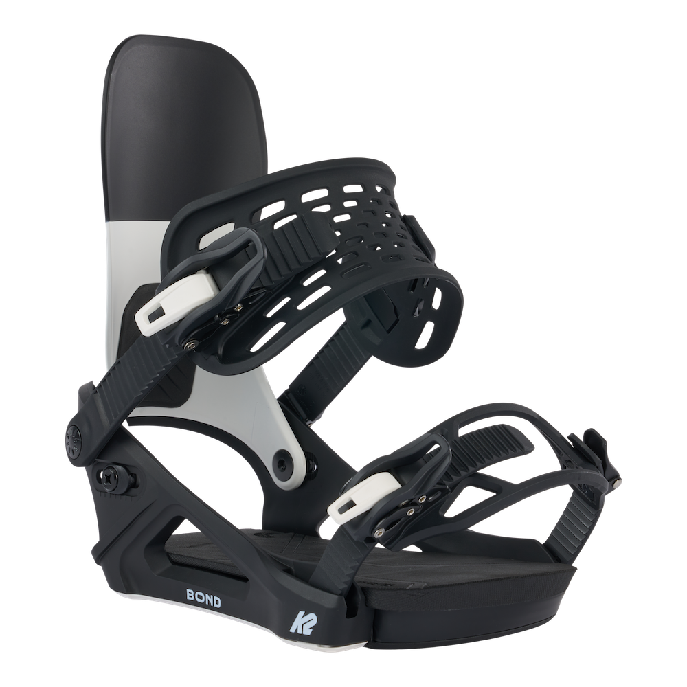 K2 Bond Snowboard Bindings in Black and White 2024 - M I L O S P O R T