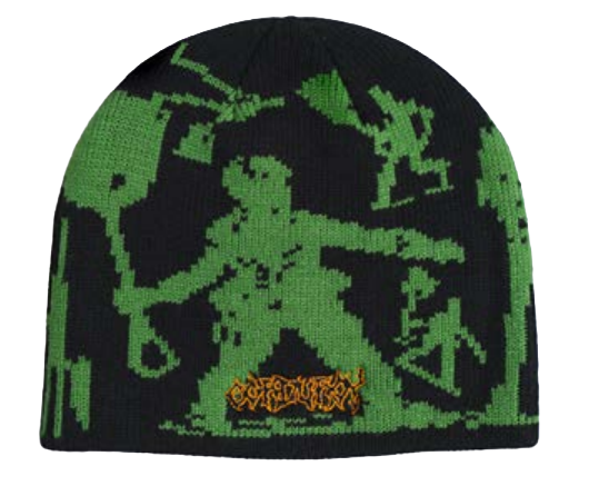 Black Corduroy FNG beanie by Reid Smith, suitable for men and women, featuring a soft corduroy fabric and casual style.