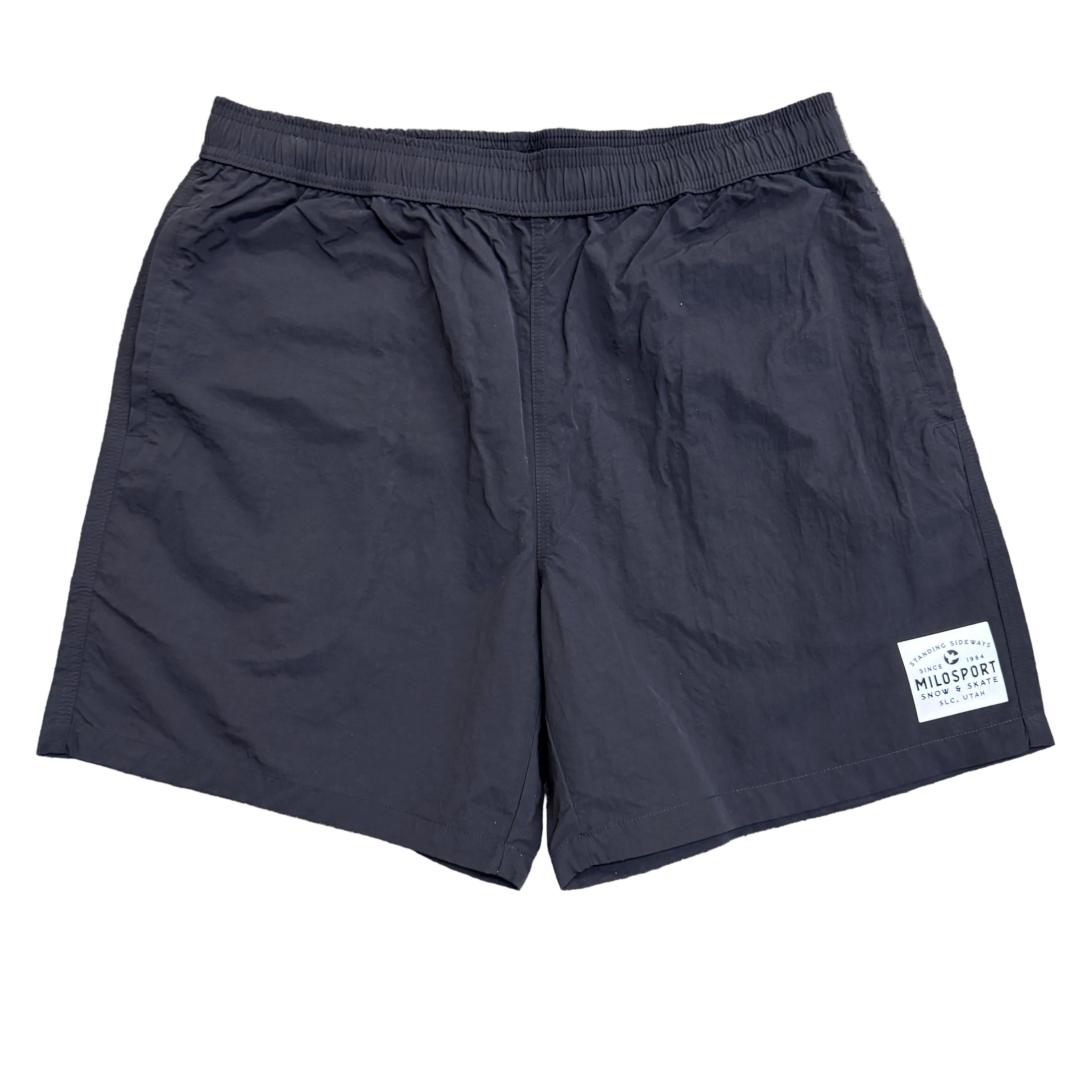 Milosport Sideways Patch Swim Trunks in Black