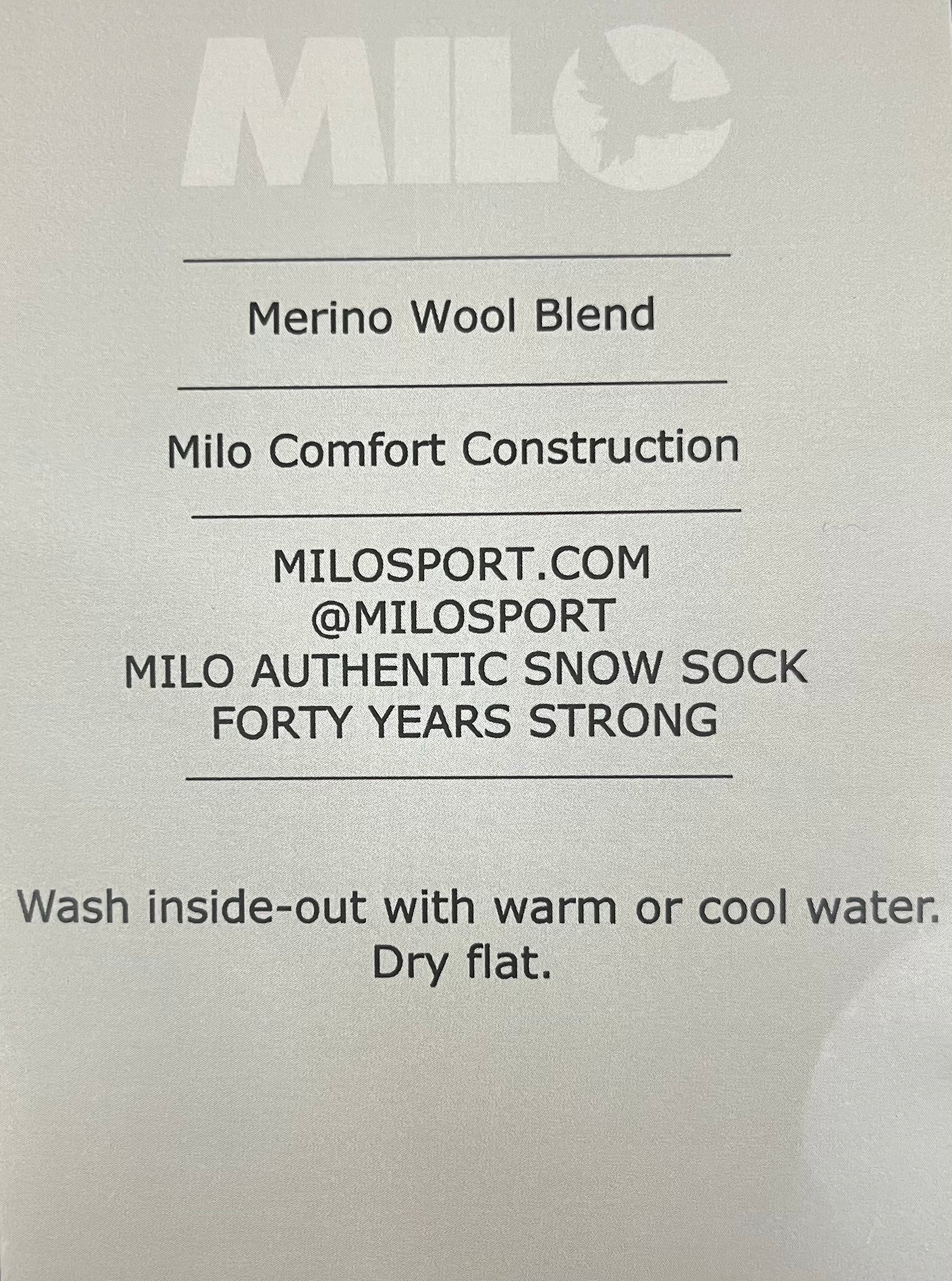 Milosport Authentic Snow Sock in Black and White - M I L O S P O R T