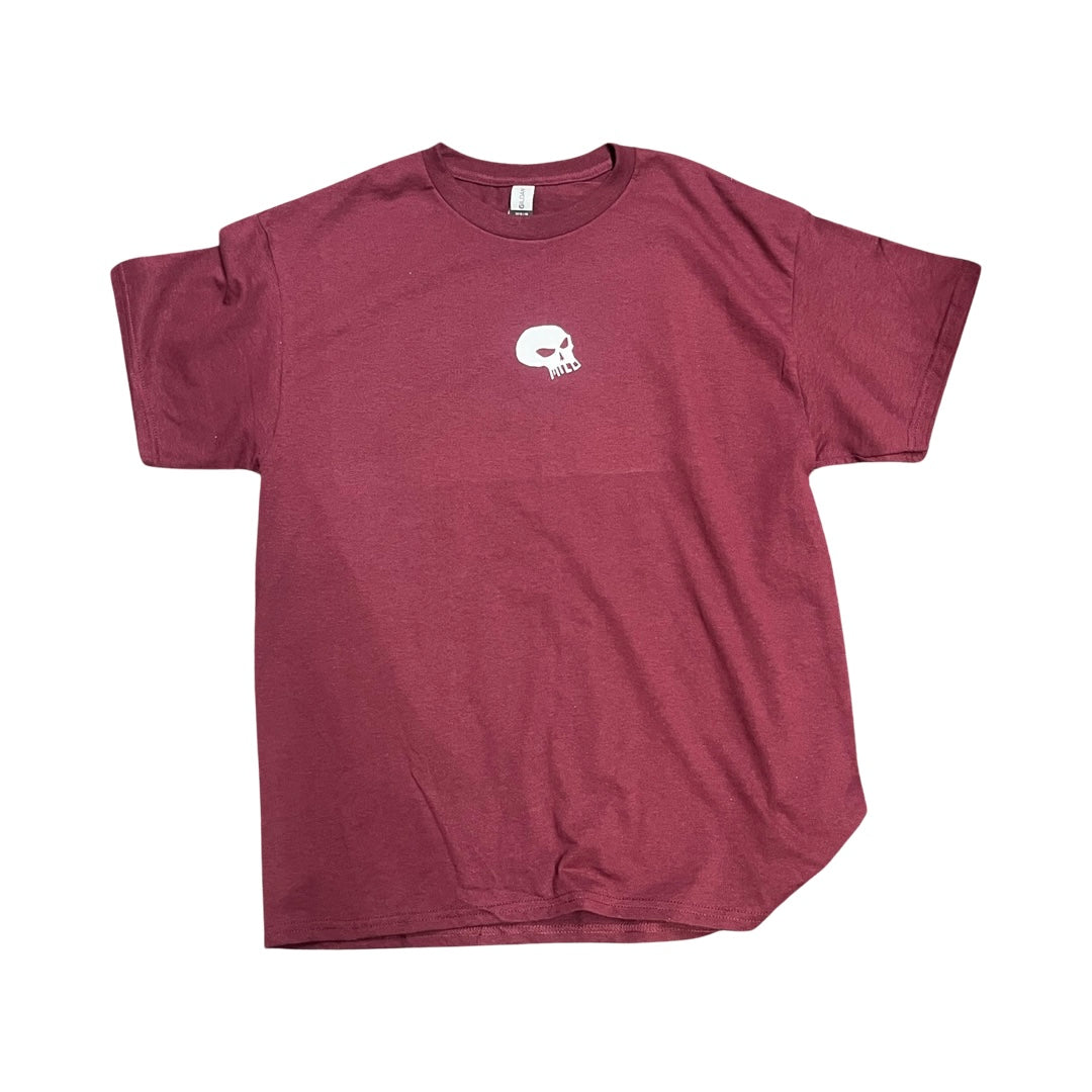 Milosport Mini Skull Tee Shirt in Maroon - M I L O S P O R T
