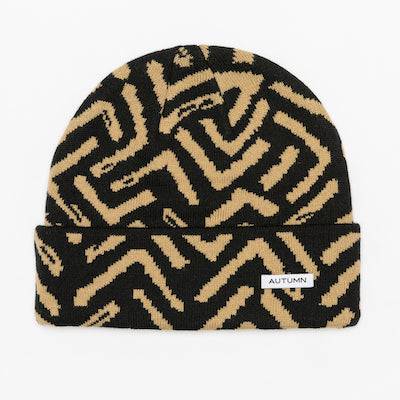 Autumn Geo Beanie in Black 2024 - M I L O S P O R T