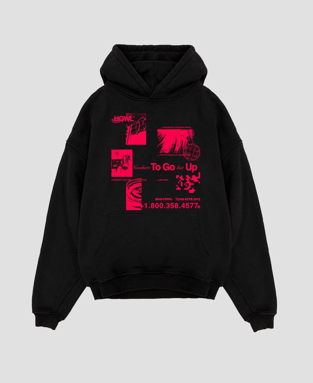Howl Collage Hoody in Black- 2024 - M I L O S P O R T