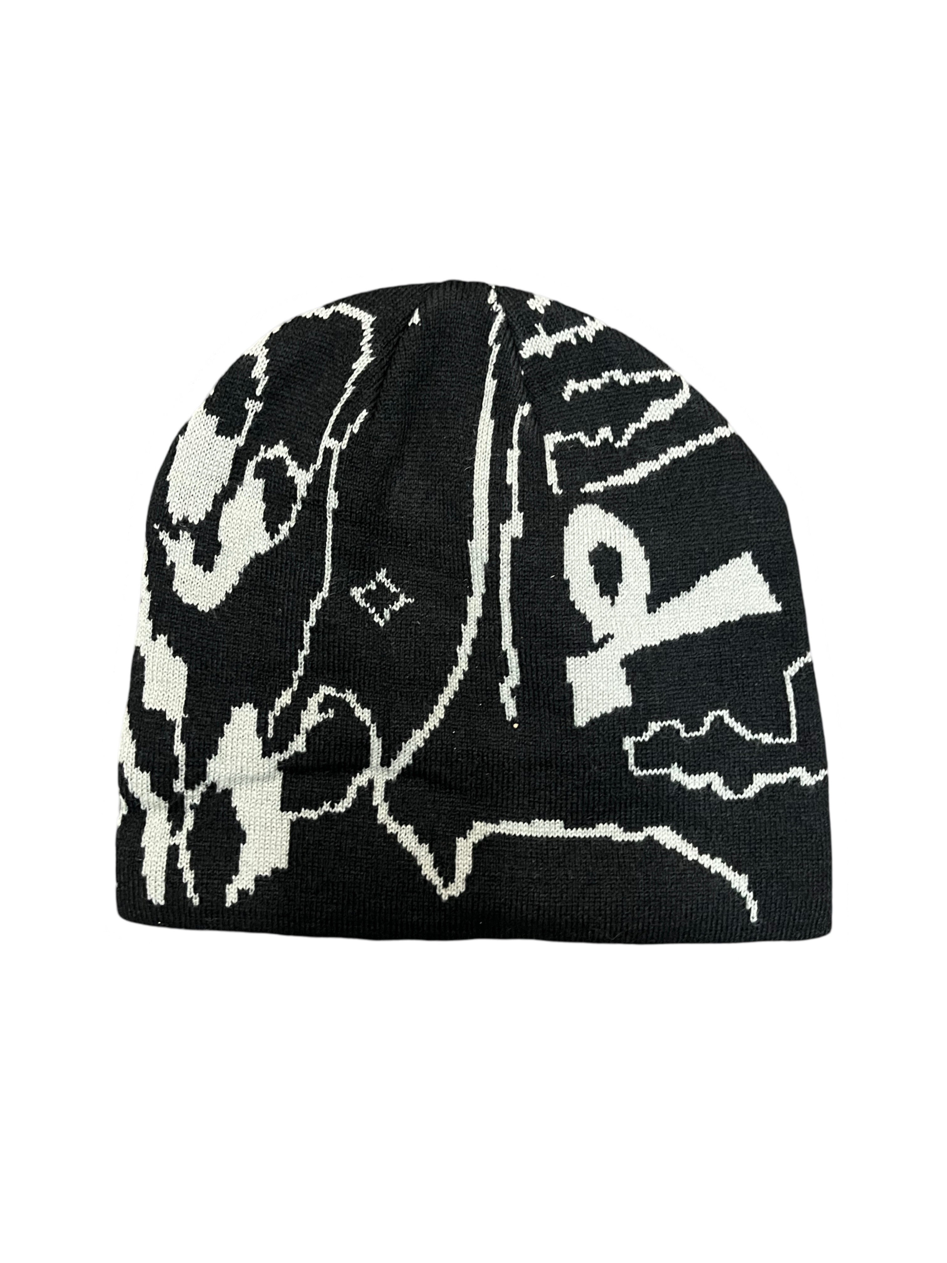 Corduroy Skully Beanie in Dorthy Black and Grey - M I L O S P O R T