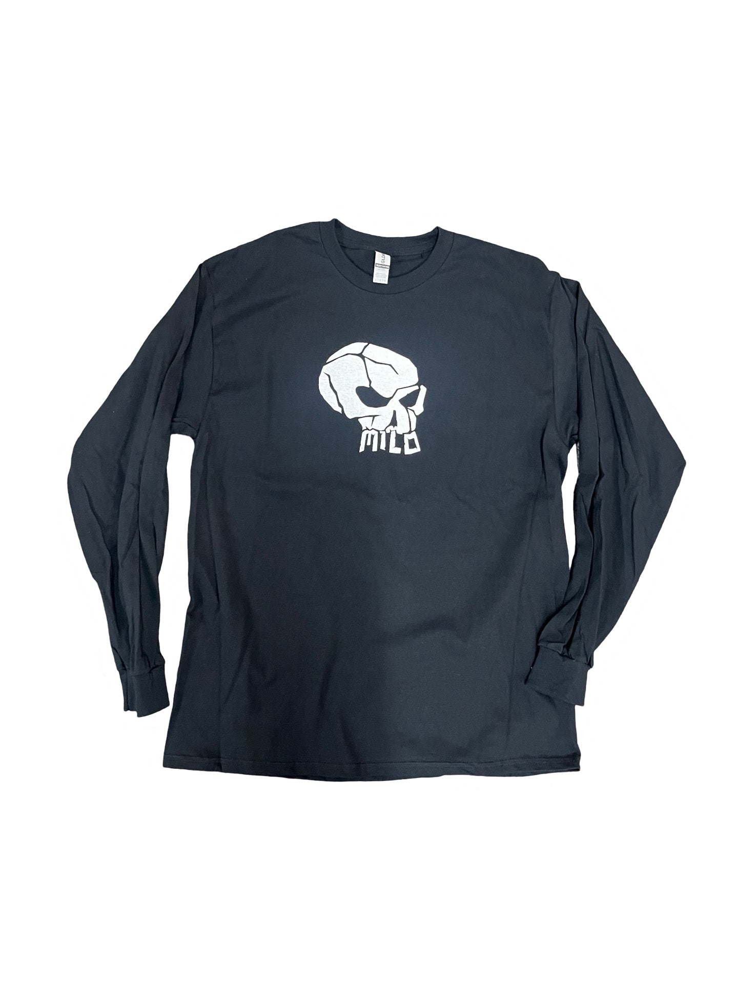 Milosport Big Skull Long Sleeve T Shirt in Black - M I L O S P O R T