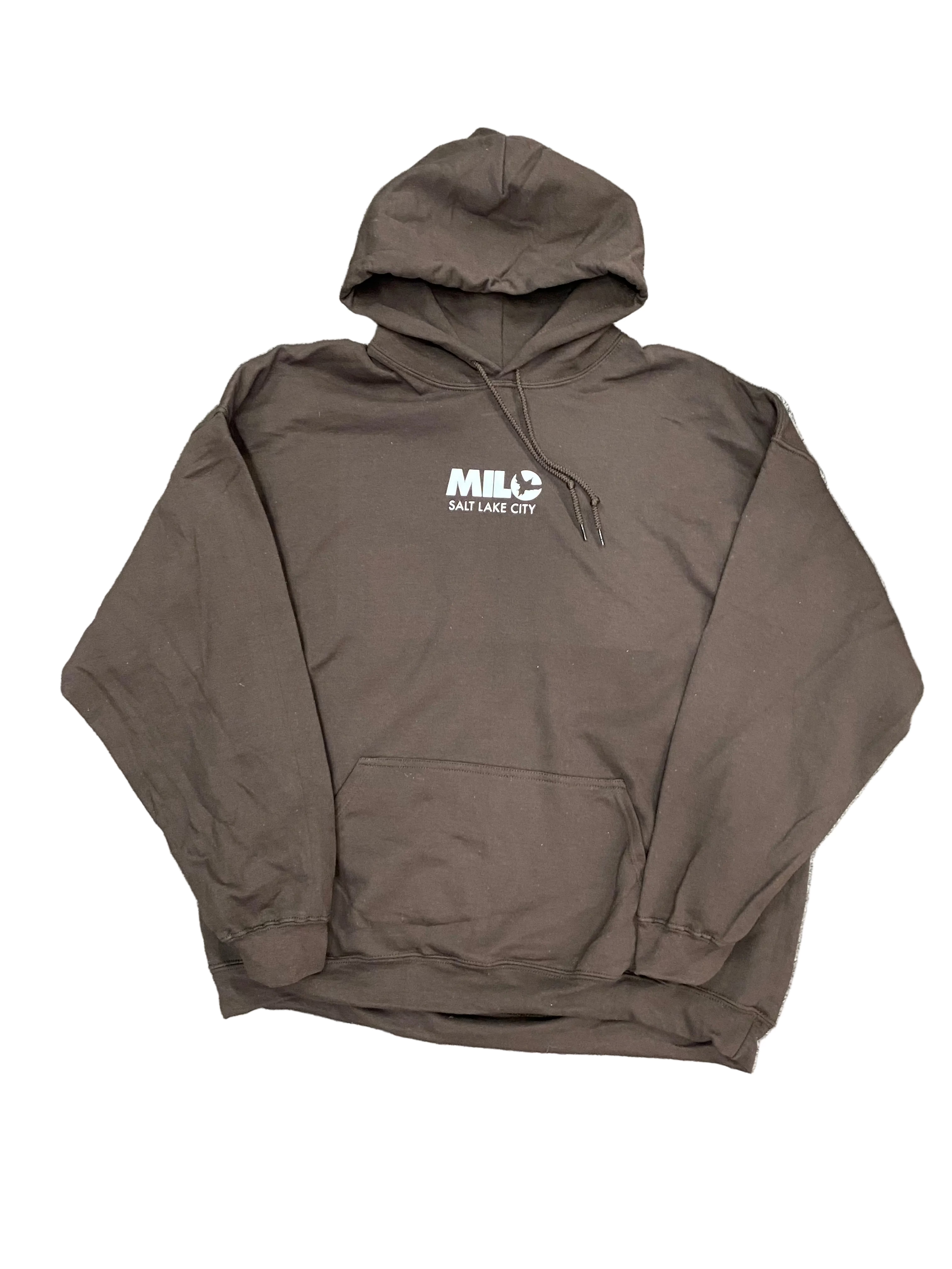 Male model wearing a Milosport Club Hoodie, casual men's hoodie in a comfortable fit, shown in a relaxed pose.