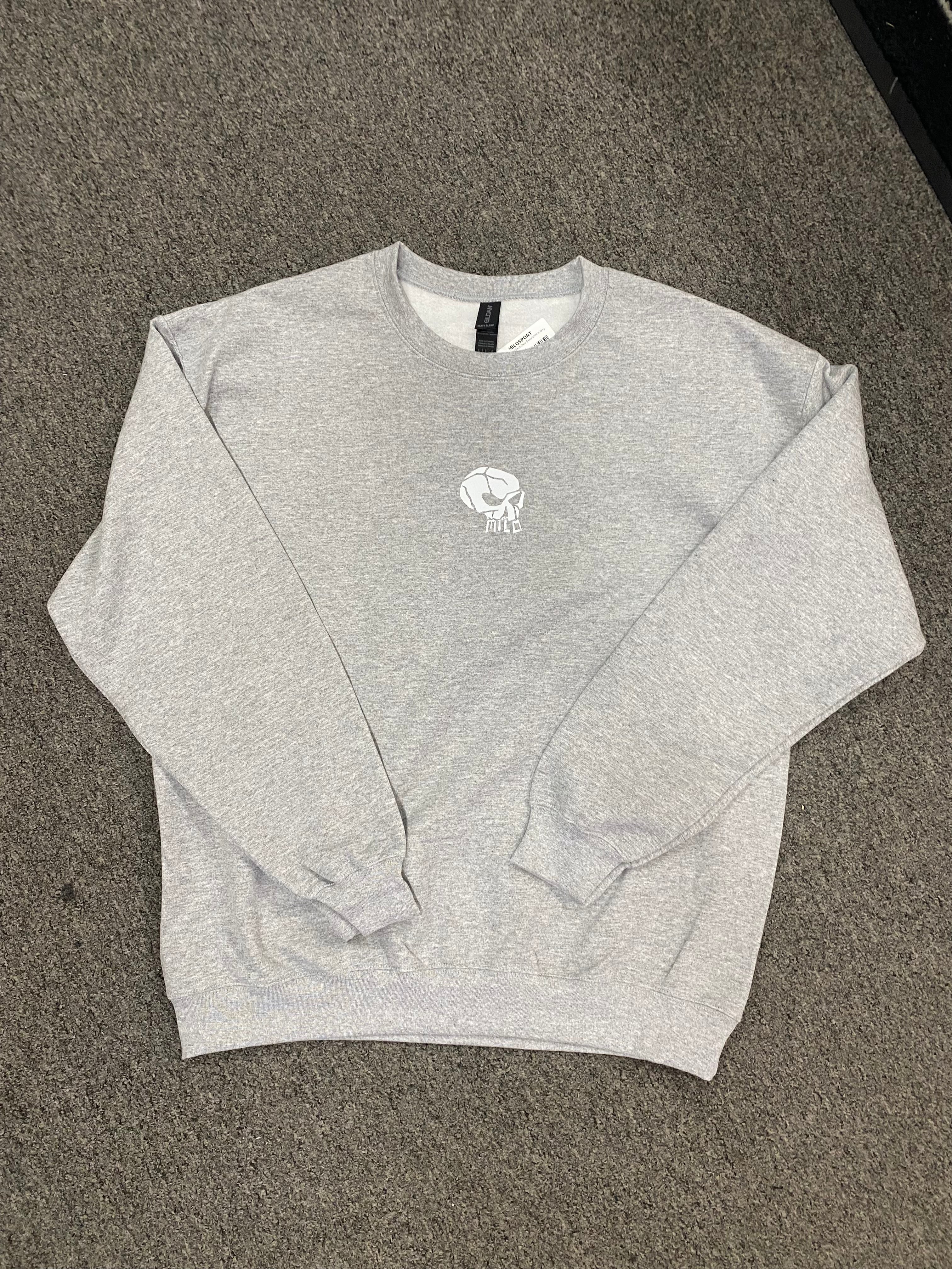 Milosport Mini Skull Crew Sweatshirt in Grey - M I L O S P O R T