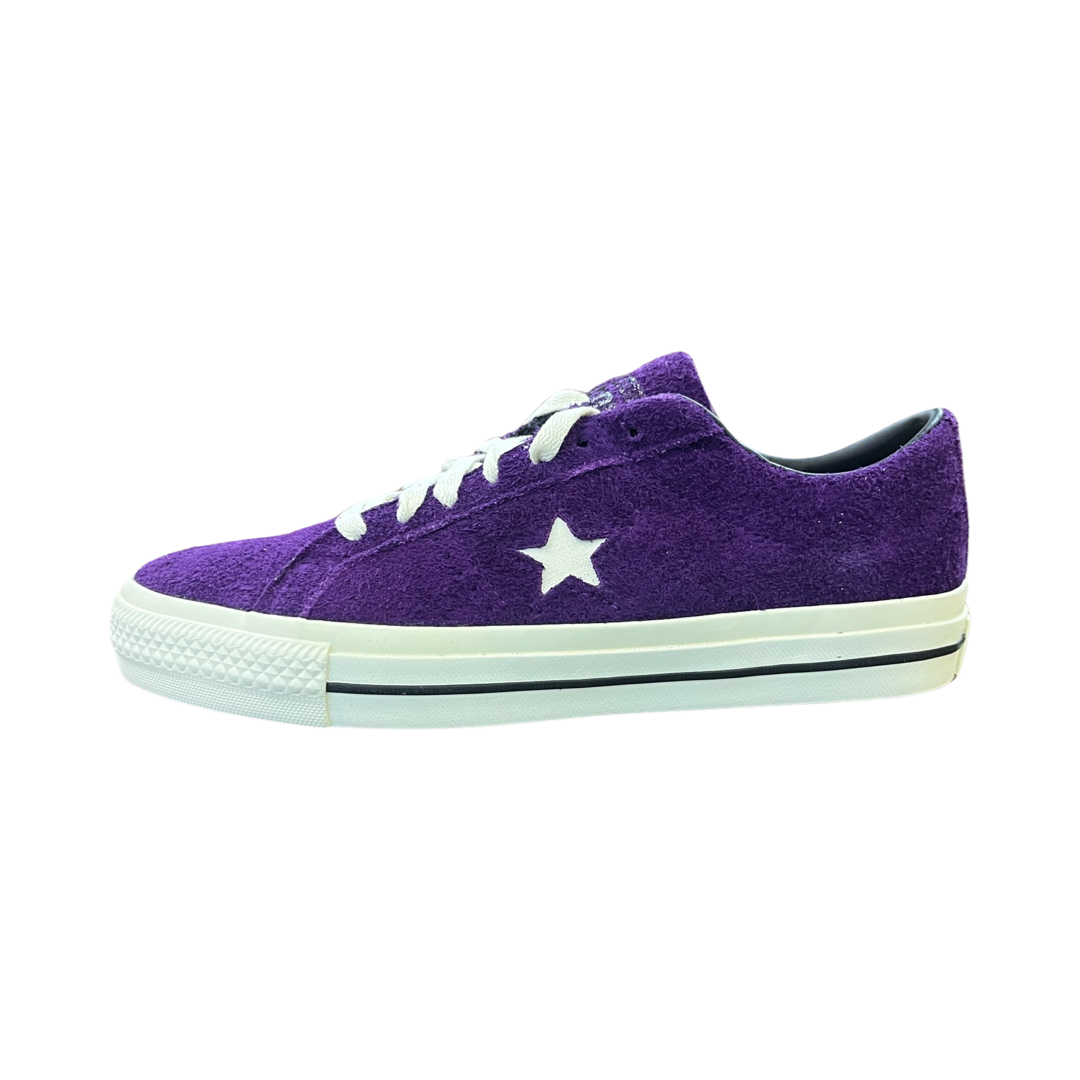 Converse Cons One Star Pro Ox in Night Purple Egret White and Black - M I L O S P O R T
