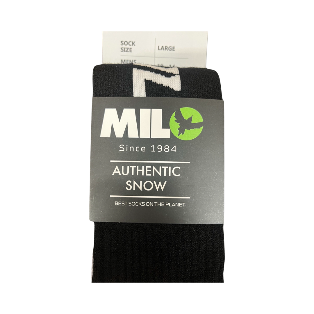 Milosport Authentic Snow Sock in Black and White - M I L O S P O R T