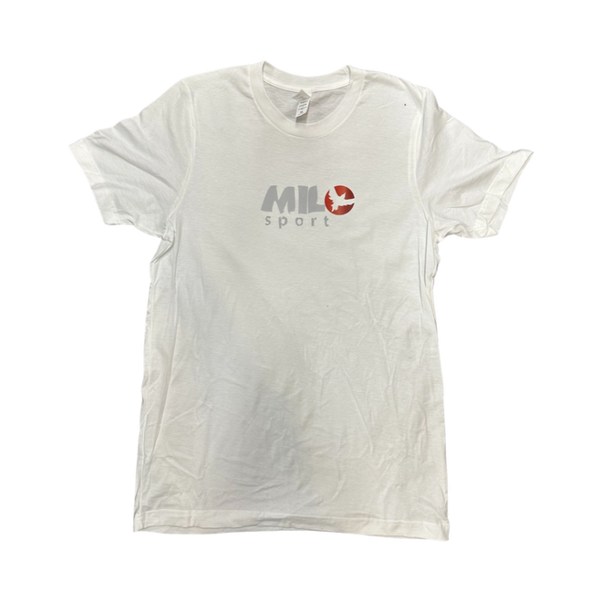 Milosport Decay Logo T Shirt in White - M I L O S P O R T