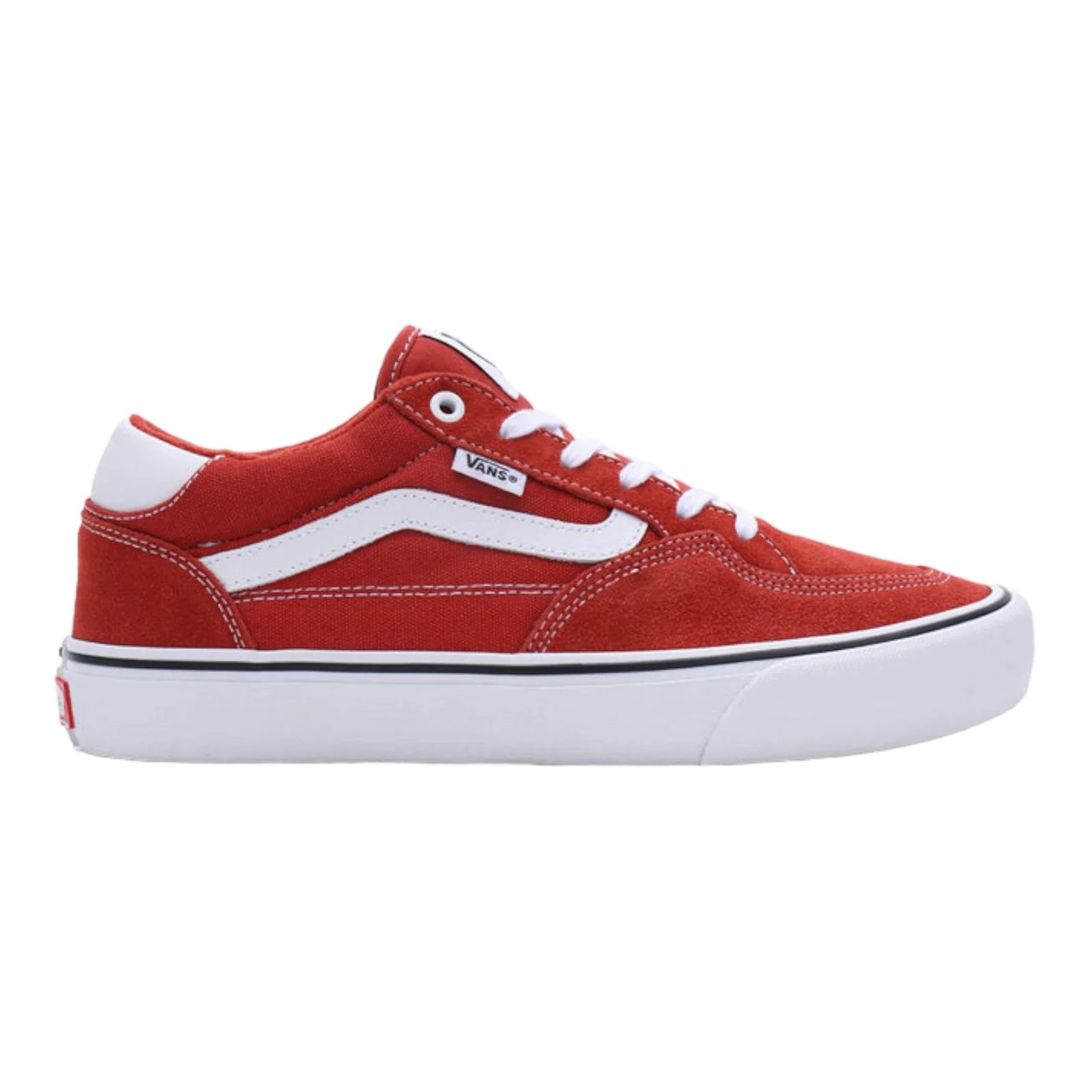 Vans Rowan Pro Skate Shoe in Red and White - M I L O S P O R T